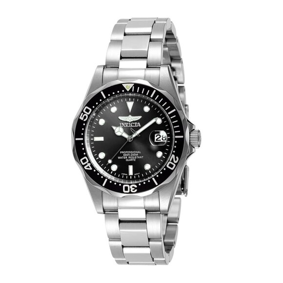 INVICTA Unisex Diver's 8932 Stainless Steel Silver-Tone Watch w/ Date Window - Picture 2 of 10